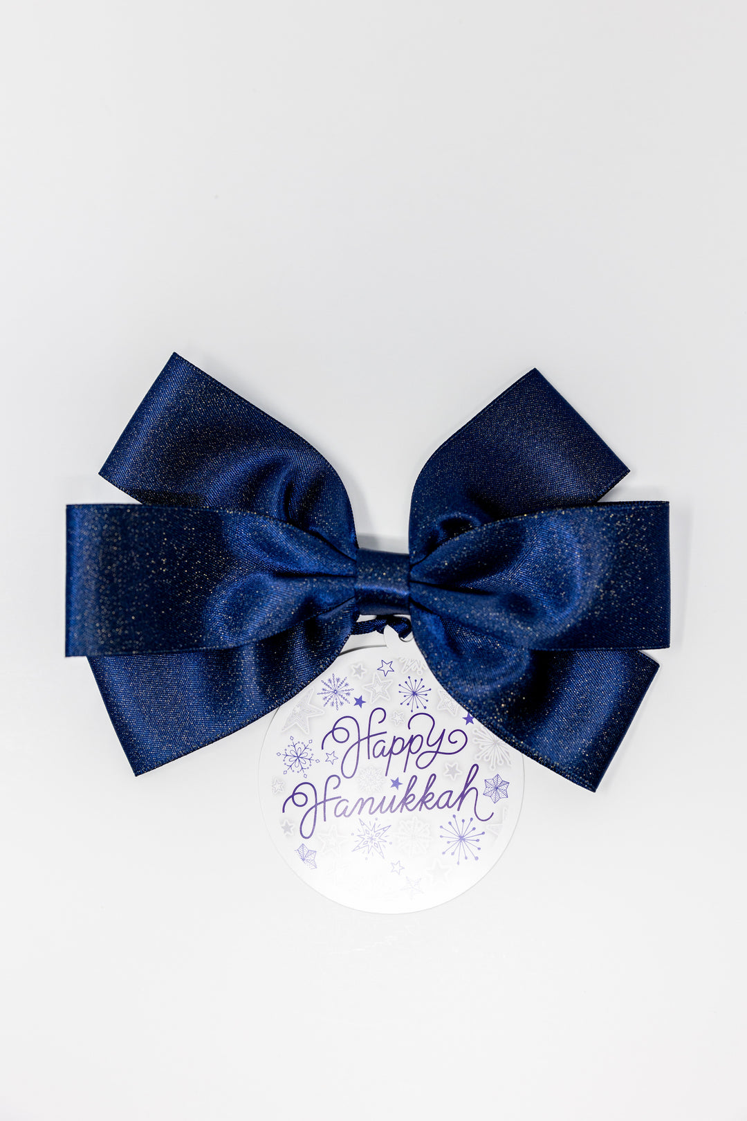 Bottle Bow + Gift Tag™ - Snowflake Happy Hanukkah